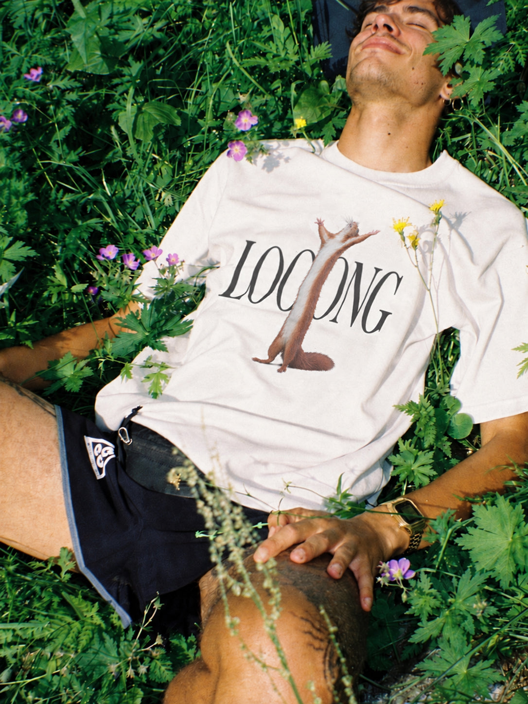 Loong Squirrel White Tee
