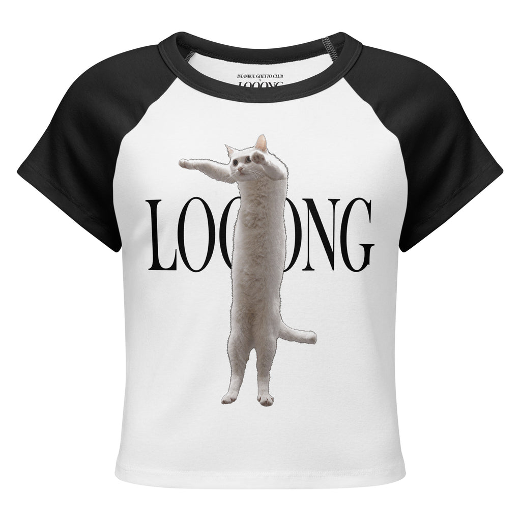 Looong Cat Women's micro rib raglan tee